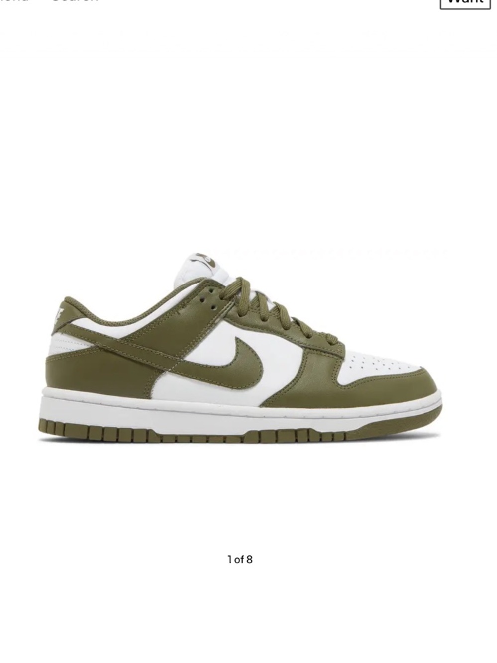 Nike WMNS Dunk Low — White & Olive Green